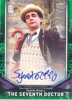 2018 Doctor Who Signature Series DWA-SMC Sylvester McCoy As The Seventh Doctor Green Autograph card - 03/50