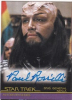 The "Quotable" Star Trek The Movies Autograph Card A87 Paul Rossilli As Brig. General Kerla